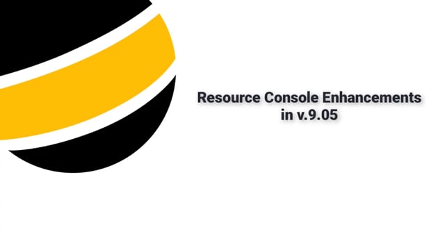 Resource Console Overview