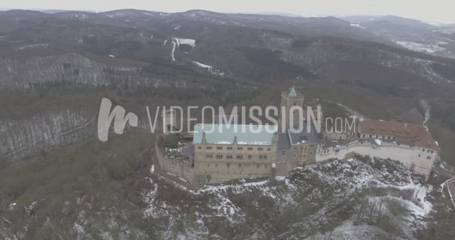 Drone Panning Around European Castle