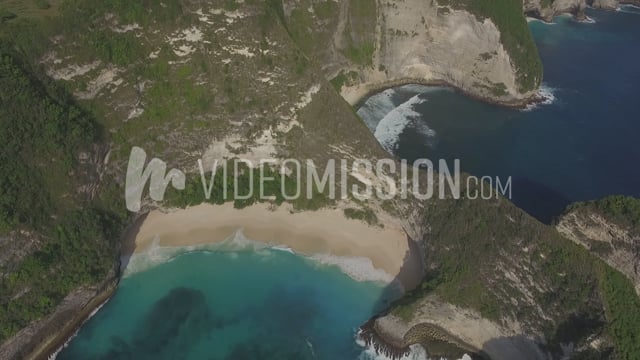 Drone Panning From Bay Inlet To Mountain Ridge