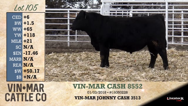 Lot #105 - VIN-MAR CASH 8552