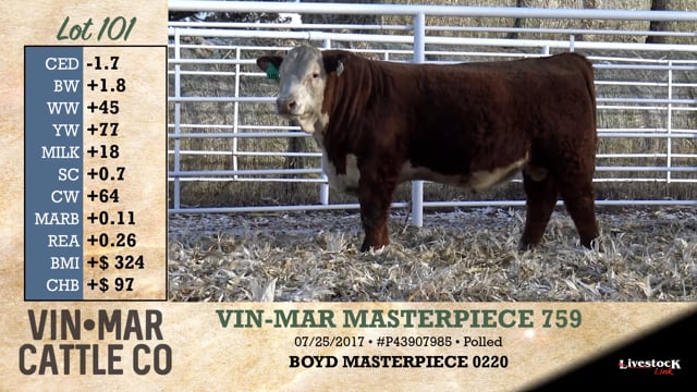Lot #101 - VIN-MAR MASTERPIECE 759