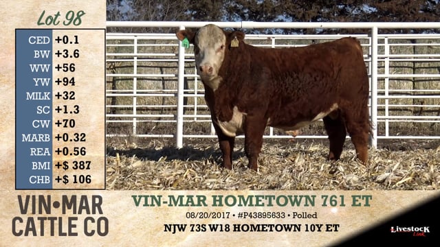 Lot #98 - VIN-MAR HOEMTOWN 761 ET