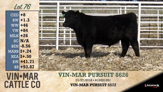 Lot #76 - VIN-MAR PURSUIT 8626