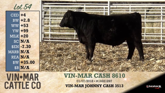 Lot #54 - VIN-MAR CASH 8610