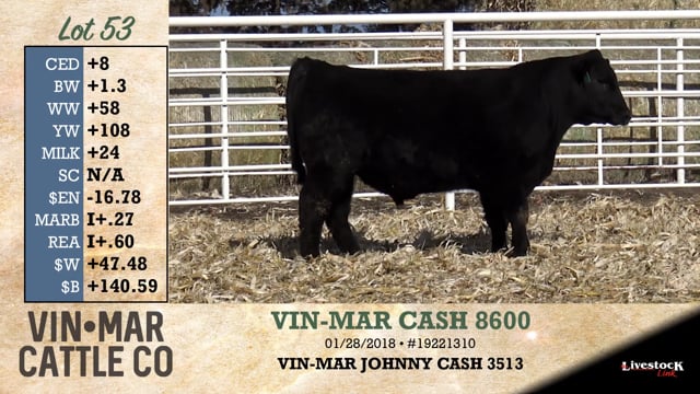 Lot #53 - VIN-MAR CASH 8600