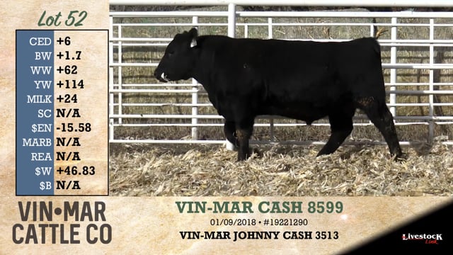 Lot #52 - VIN-MAR CASH 8599