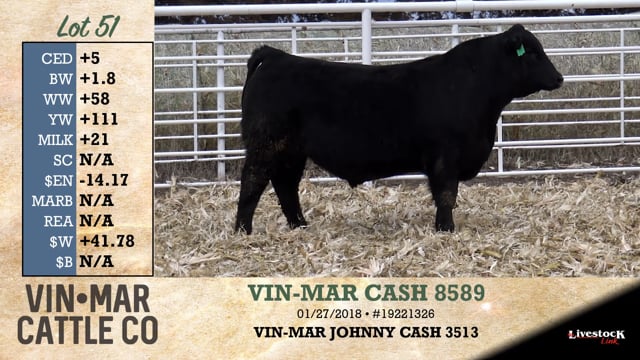 Lot #51 - VIN-MAR CASH 8589