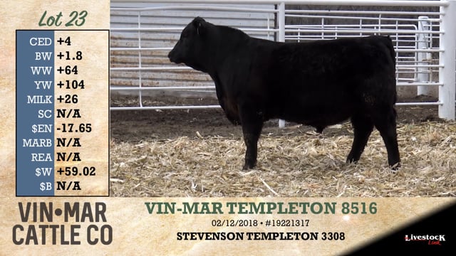 Lot #23 - VIN-MAR TEMPLETON 8516