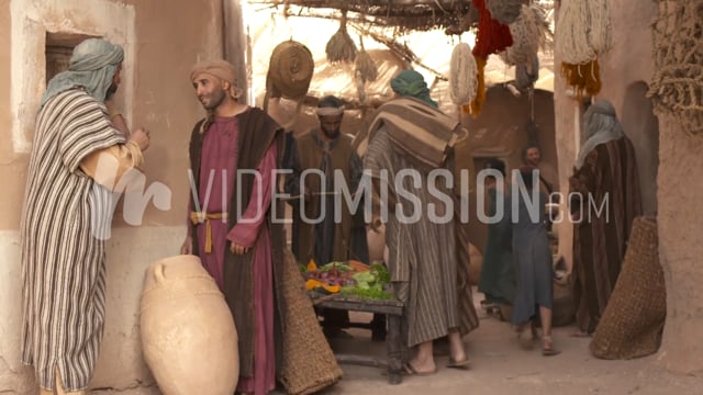 Children Run Into Market