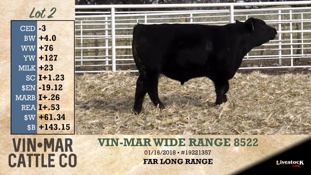 Lot #2 - VIN-MAR WIDE RANGE 8522