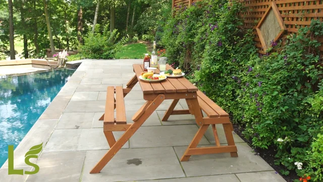 Leisure season convertible picnic table and garden discount bench