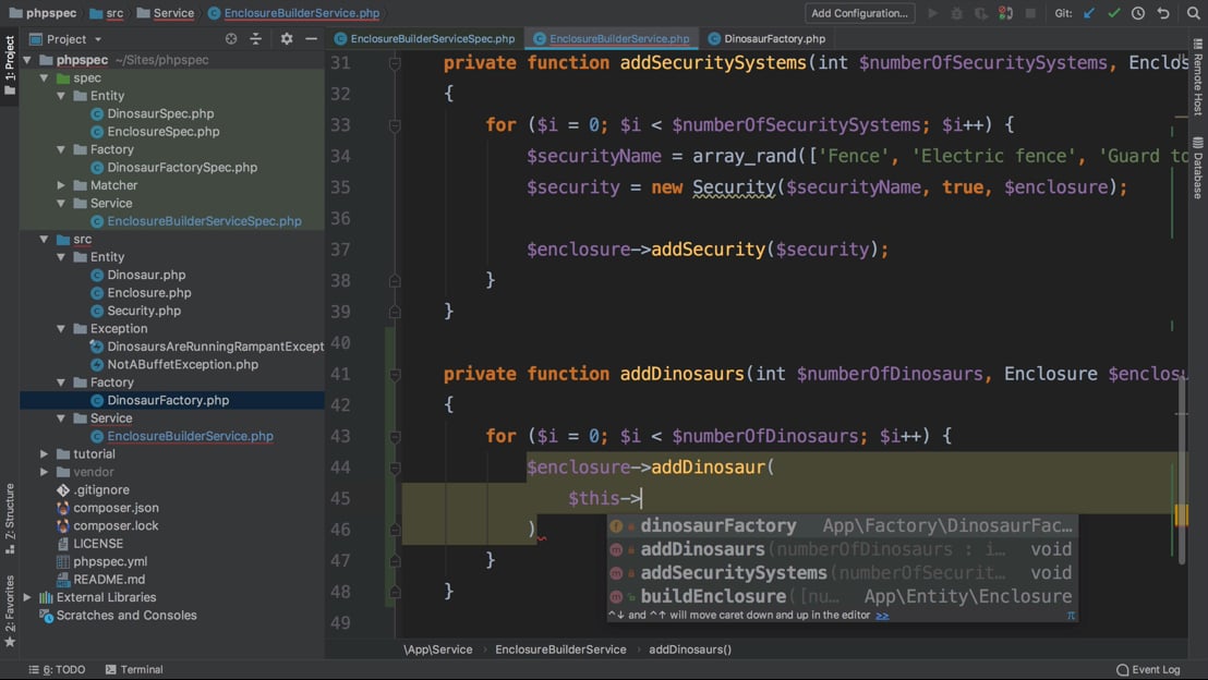 Dummies > phpspec: Testing *Designing* with a Bite