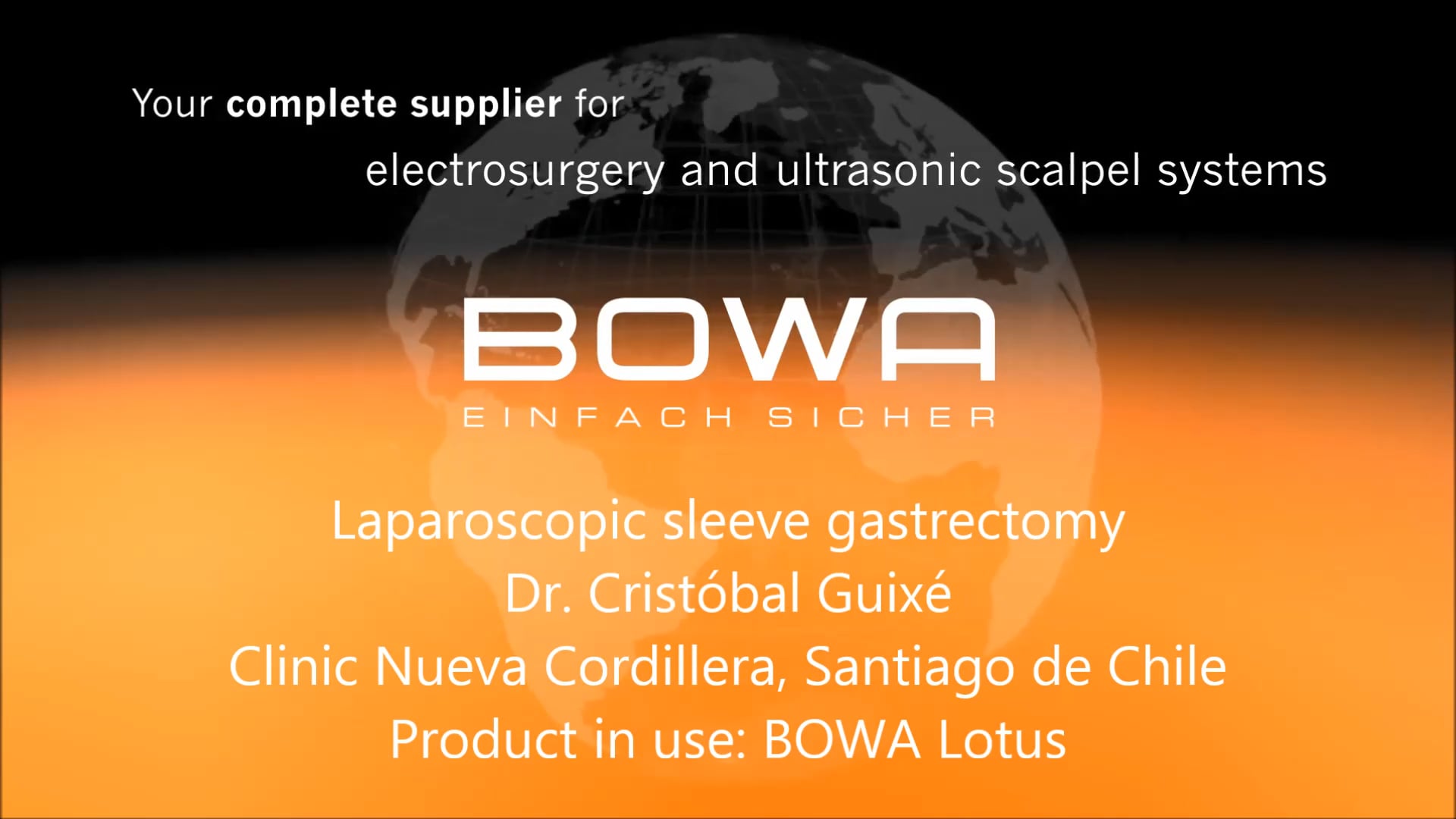 BOWA Lotus Laparoscopic sleeve gastrectomy on Vimeo