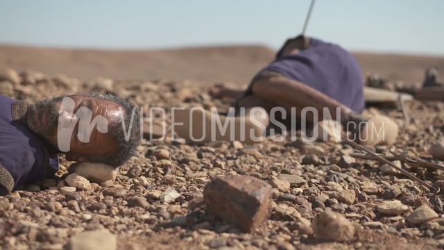 Low Angle Dead Soldiers On The Ground