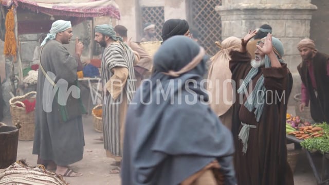 Men Arguing In Market