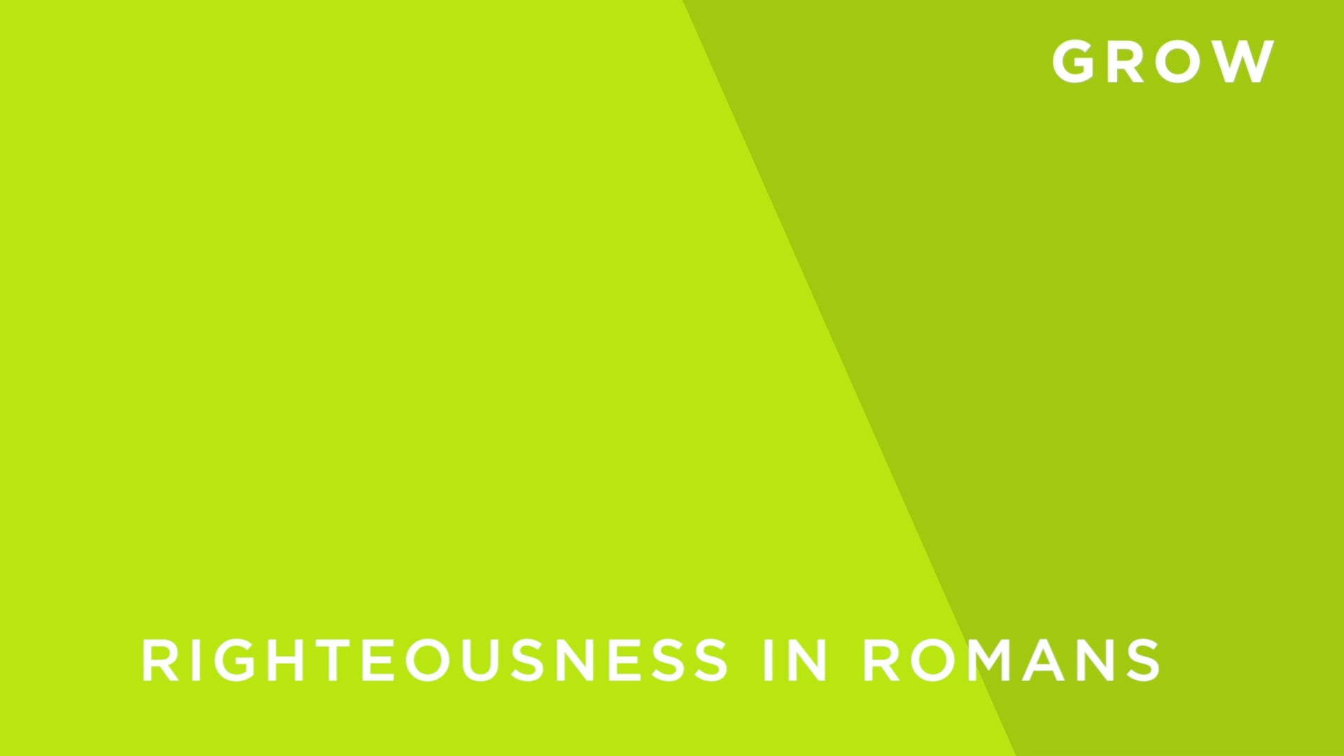 Righteousness in Romans
