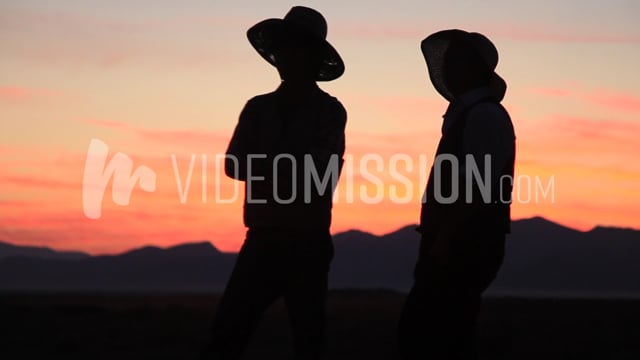 Cowboys Sunset Silhouette