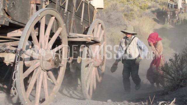 Pulling Wagon Up Hill 02