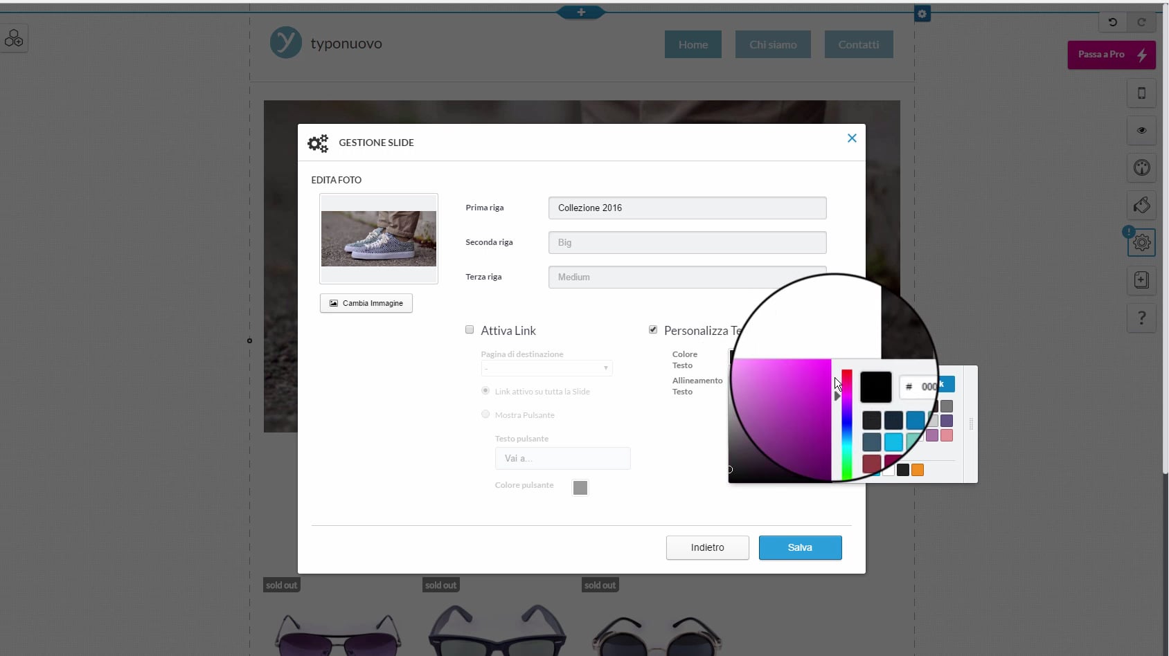 Aggiungere le Slide on Vimeo