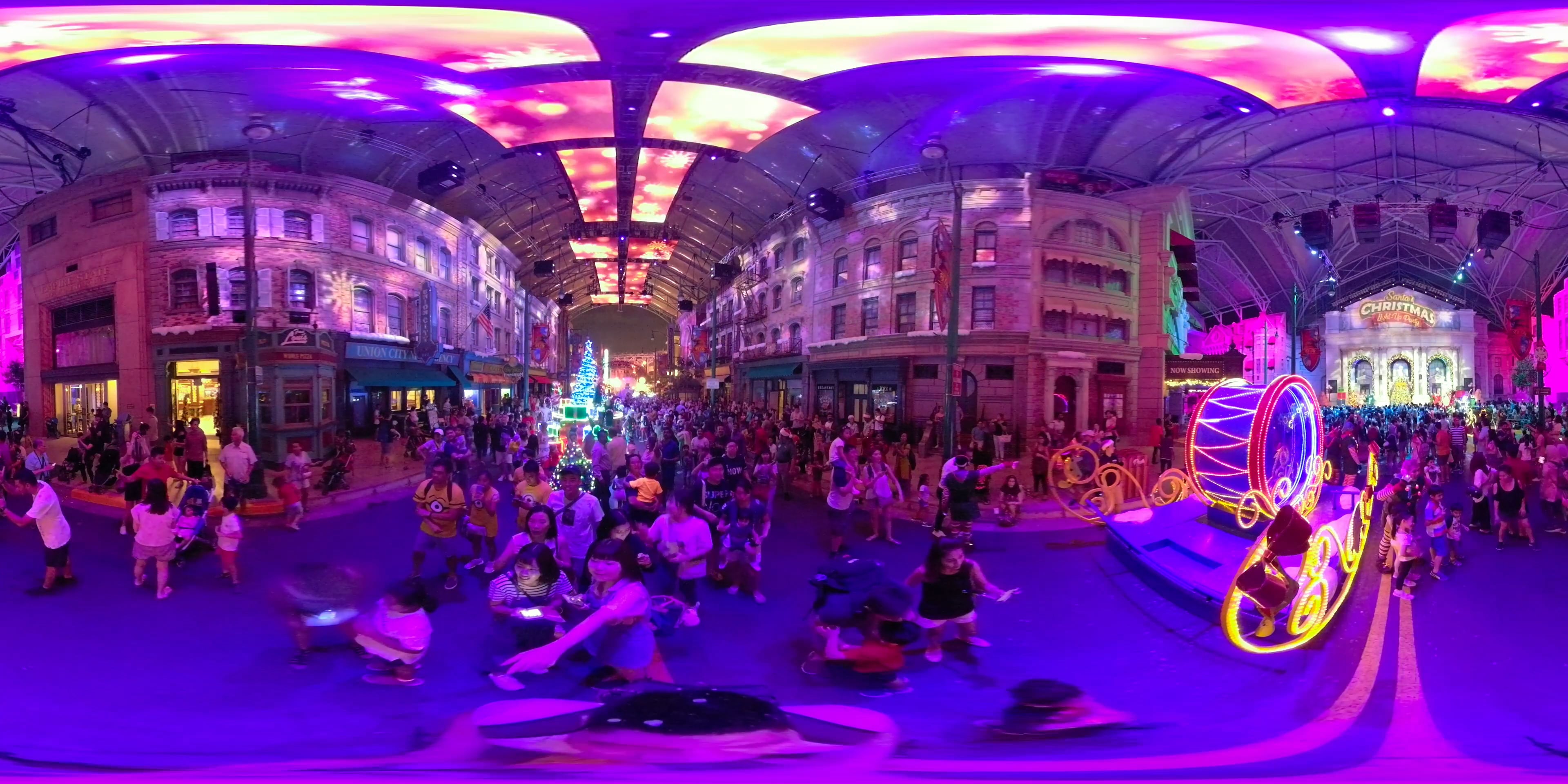 Universal Studio Singapore Santa's Christmas Lightup Party 360° on Vimeo