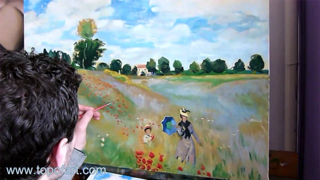 Monet | Poppies at Argenteuil | Painting Reproduction Video | TOPofART