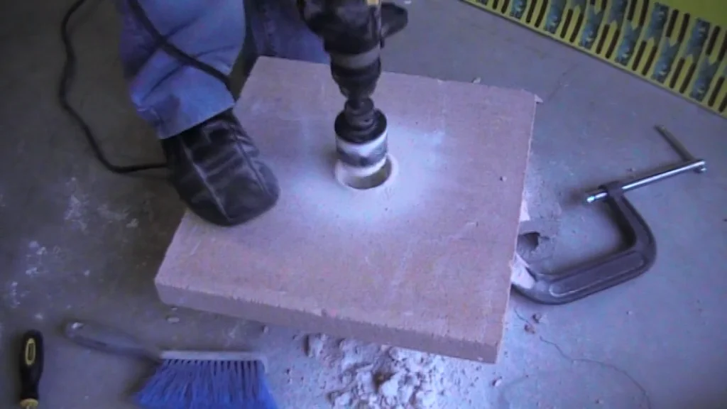 EBAY VIDEOS holesaw drilling hole in concrete paving slab on Vimeo
