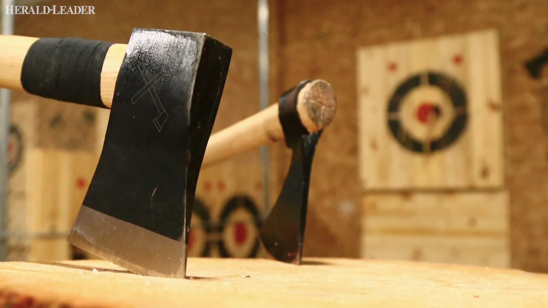 Axethrowing bar Battle Axes opens in Lexington on Vimeo