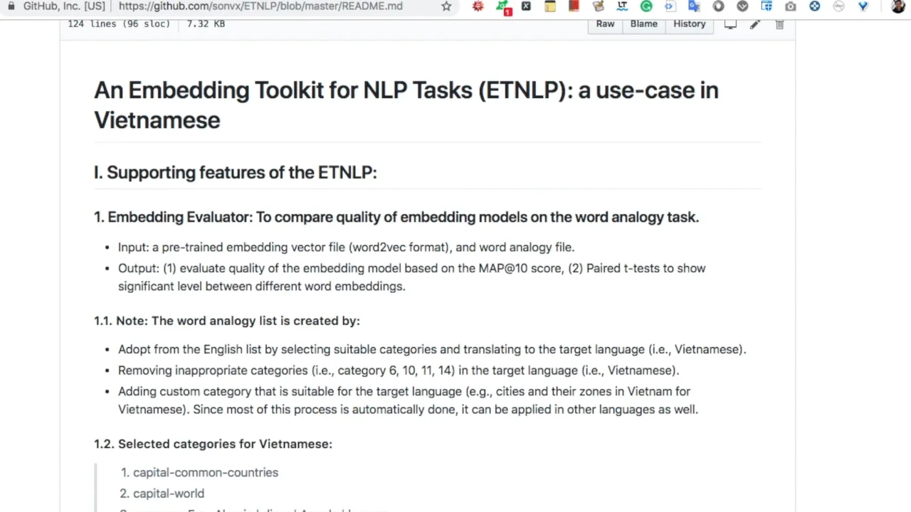 Demo video of ETNLP: An embedding toolkit for NLP on Vimeo