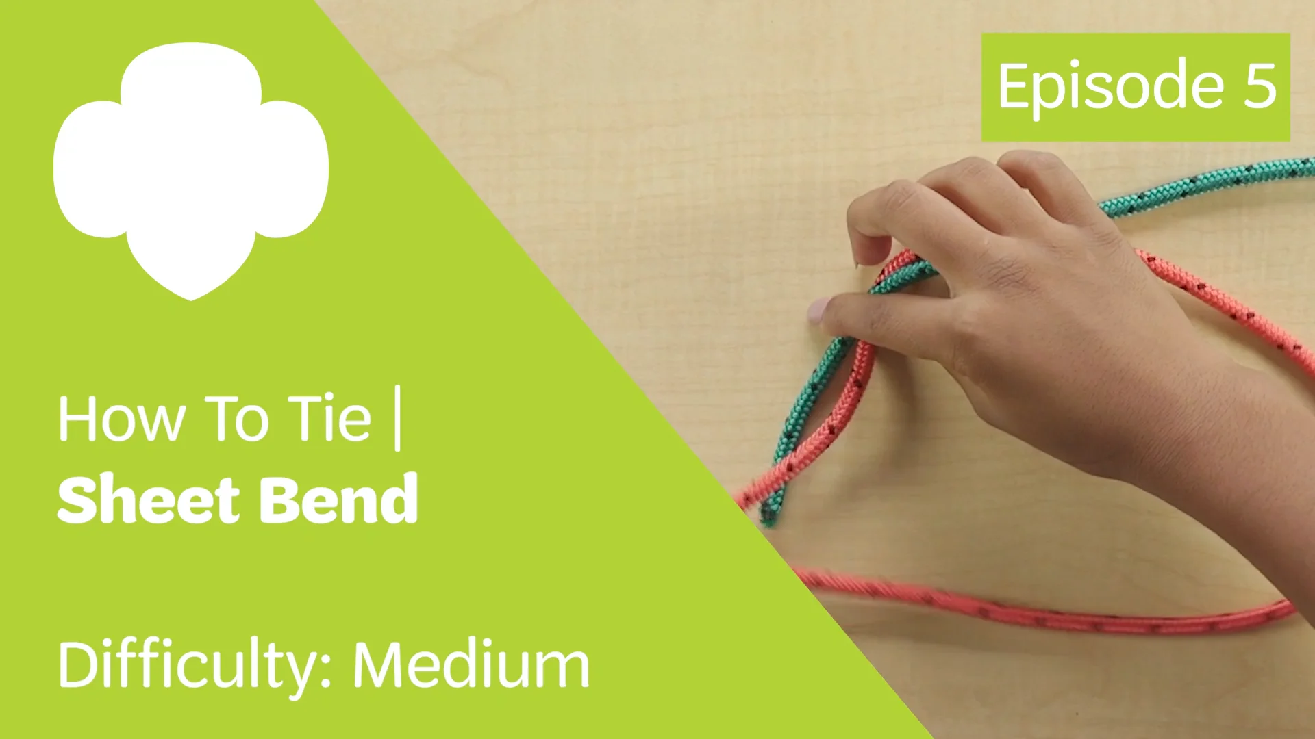 How to tie a sheet bend knot