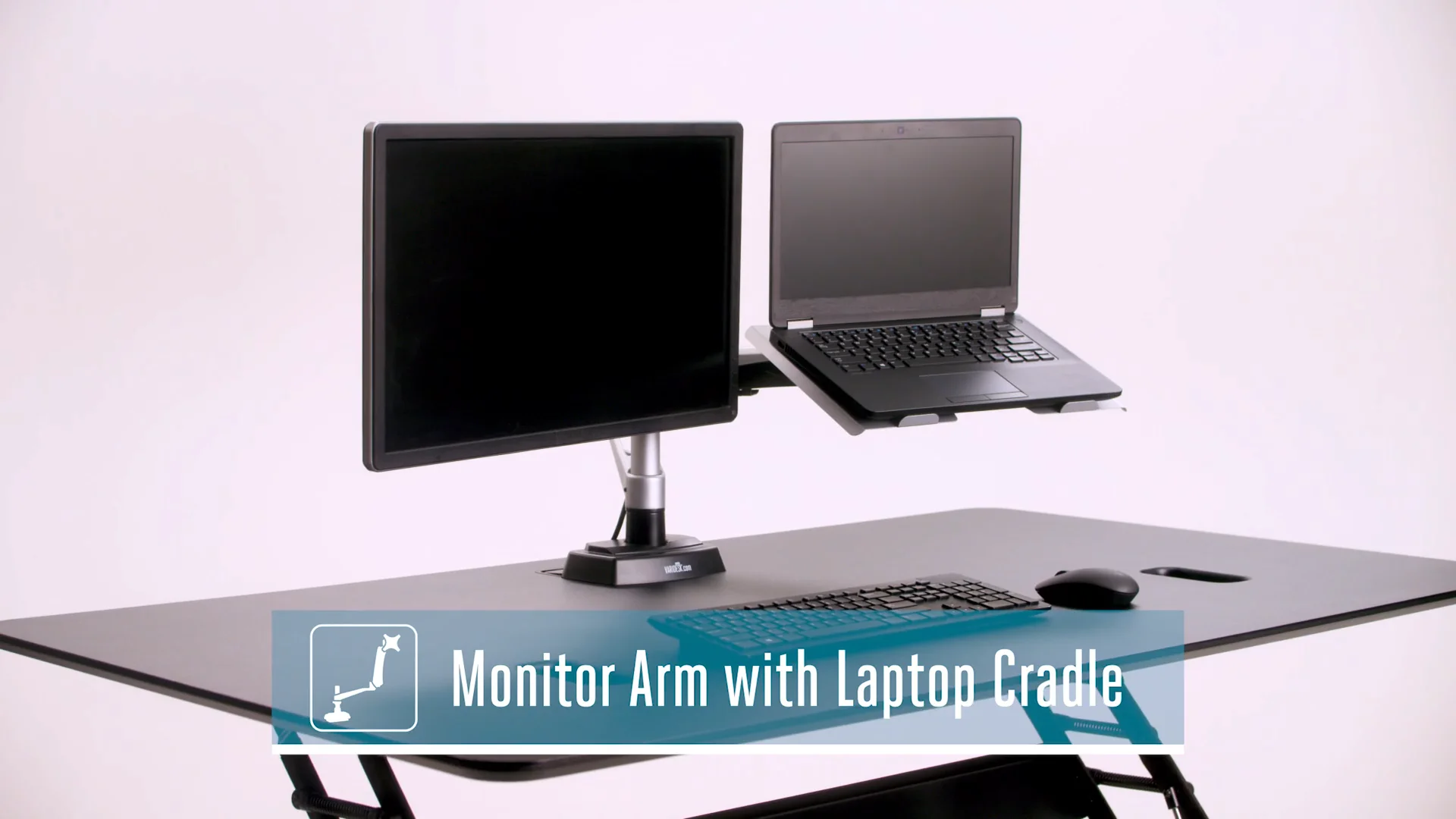 VARIDESK - Dual Monitor Arm 180 - Standing Desk Accessories on Vimeo