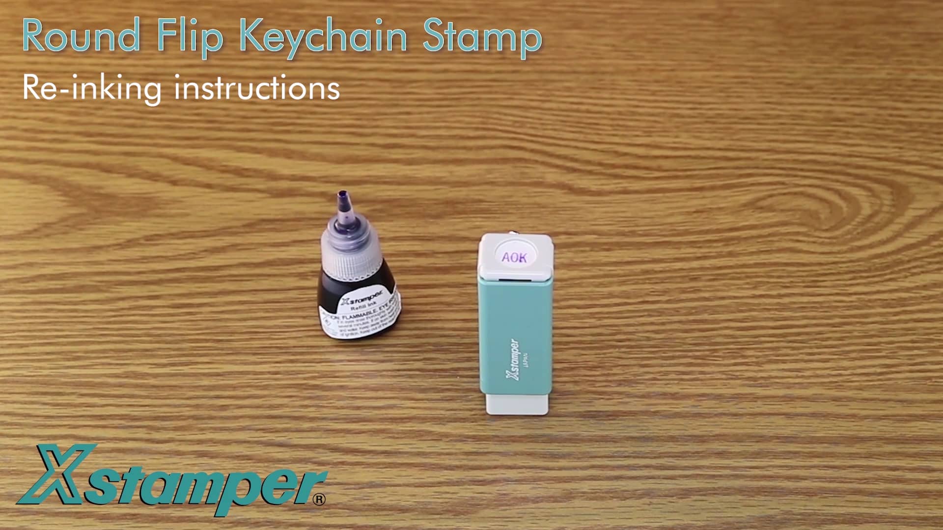 Xstamper ReInking Instructions Key Chain Stamp on Vimeo