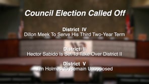 Council Election Called Off