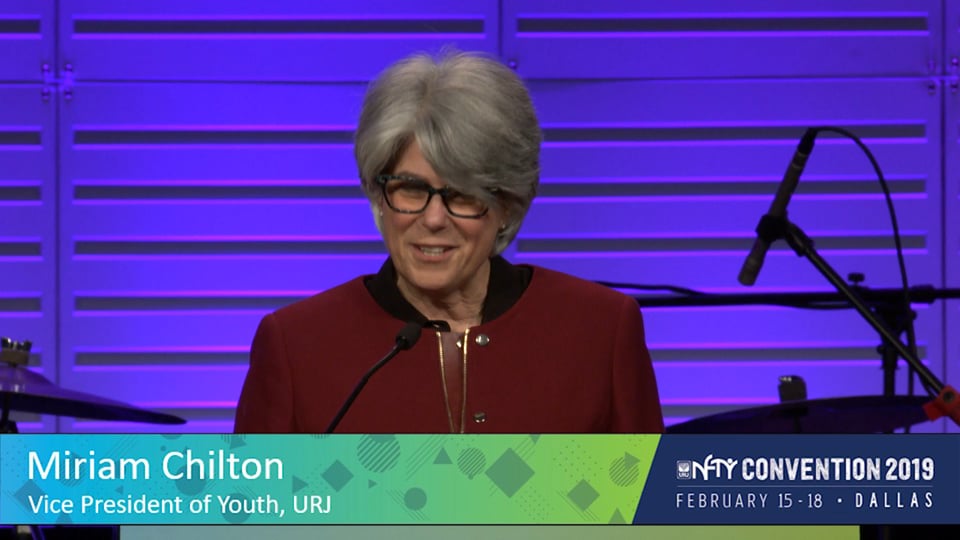 NFTY Convention Miriam Chilton, URJ VP of Youth
