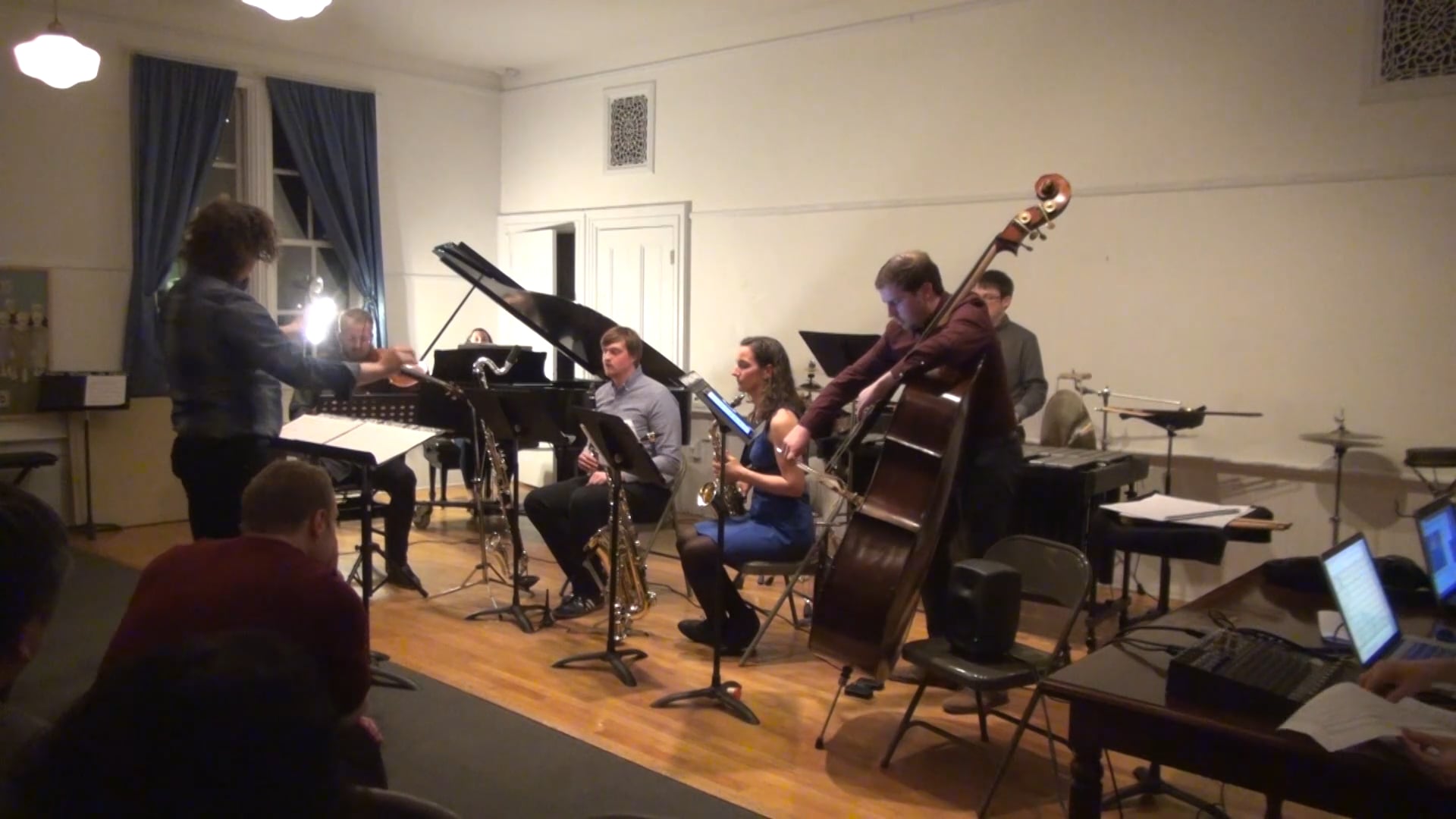 Klusters (2017) for Saxophone, Viola, Double Bass, Percussion, and Piano