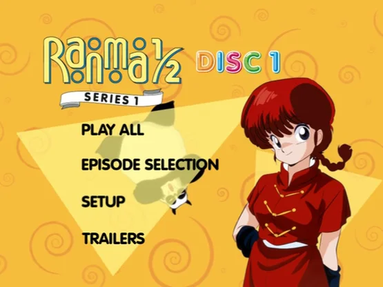 Ranma 1/2 DVD Volume 1 Animated Menu Build Motion Graphics