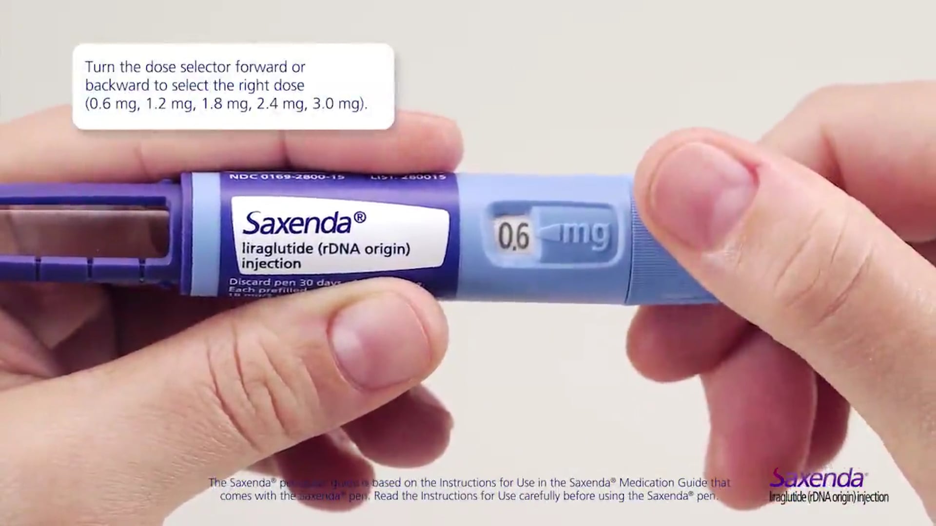 How to use the Saxenda pen
