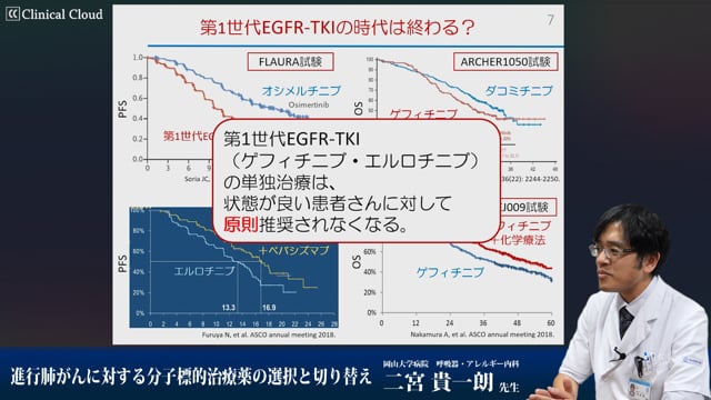 進行肺がんに対する分子標的治療薬の選択と切り替え