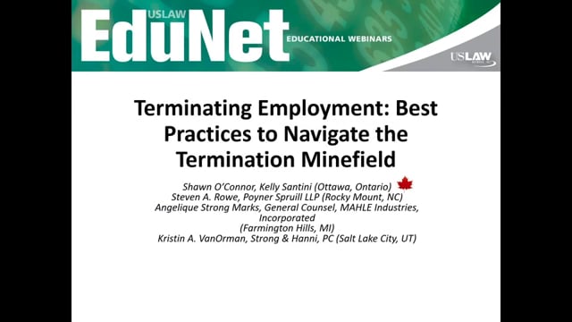 Terminating Employment: Best Practices to Navigate the Termination Minefield Video