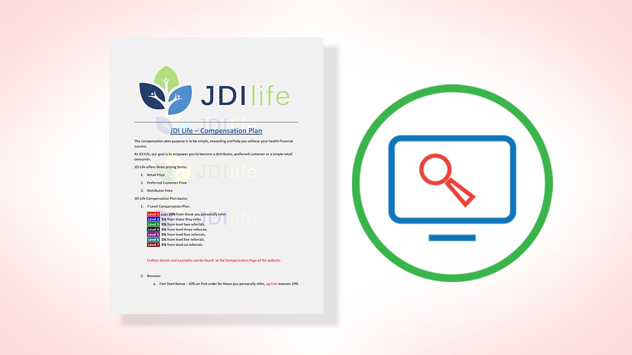 Overview Of JDI Life's Compensation Plan on Vimeo