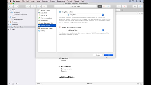 Working With Document Templates