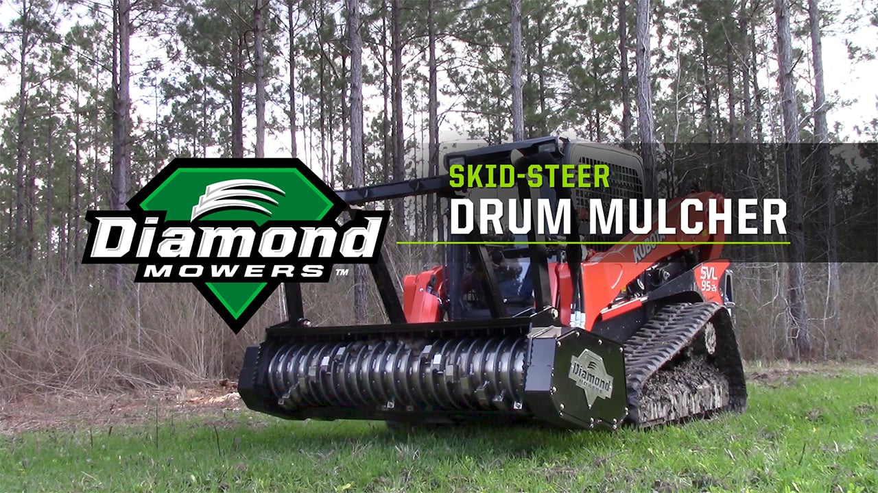 Skid-Steer Drum Mulcher - Diamond Mowers