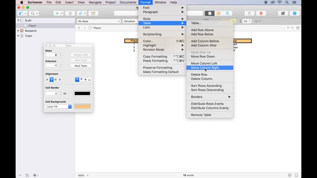 Working with Tables and Lists