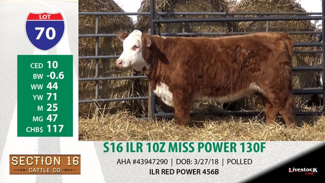 Lot #70 - S16 ILR 10Z MISS POWER 130F