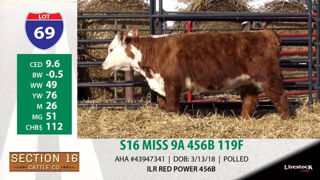 Lot #69 - S16 MISS 9A 456B 119F