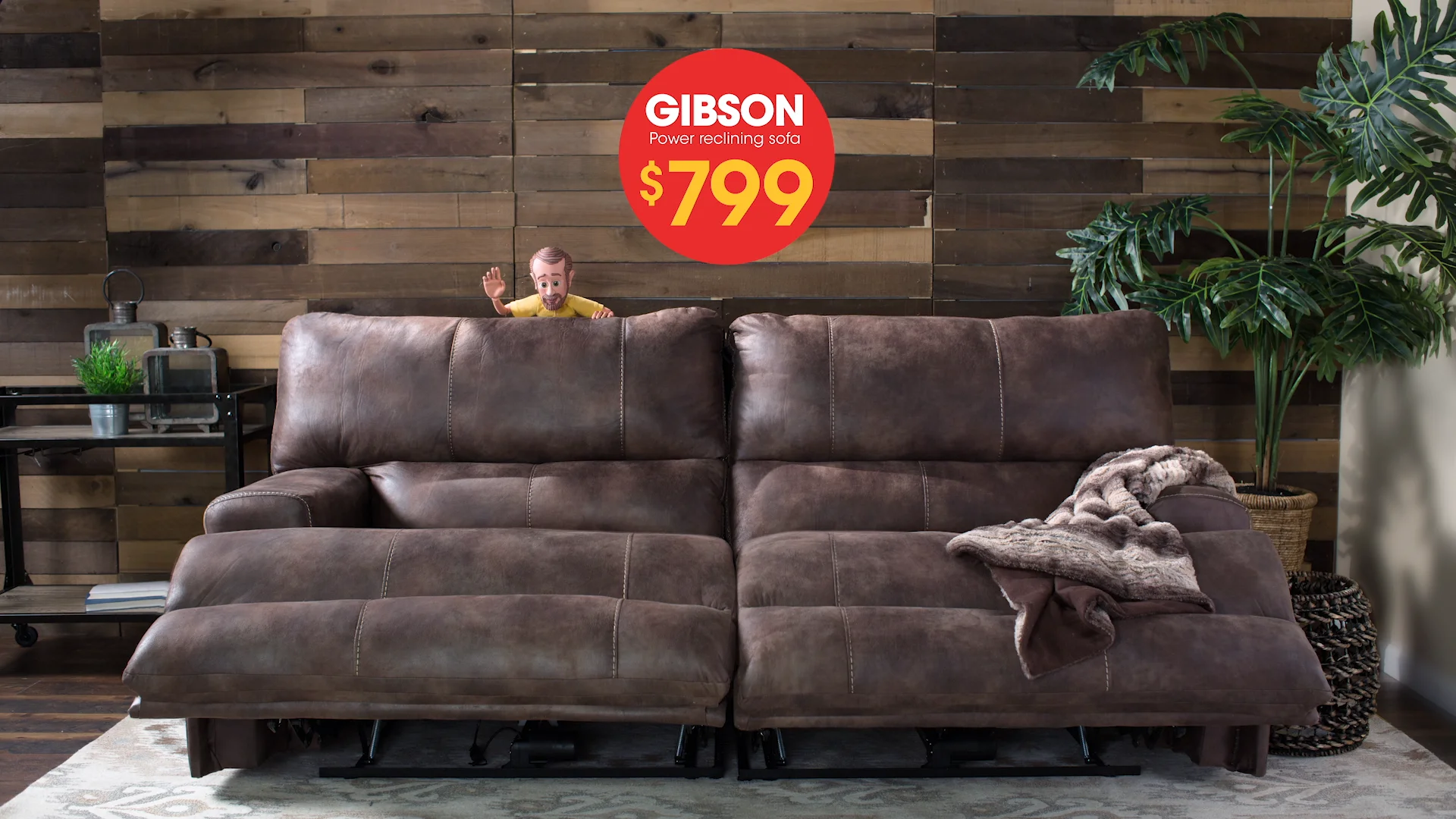 Gibson power 2024 reclining sofa