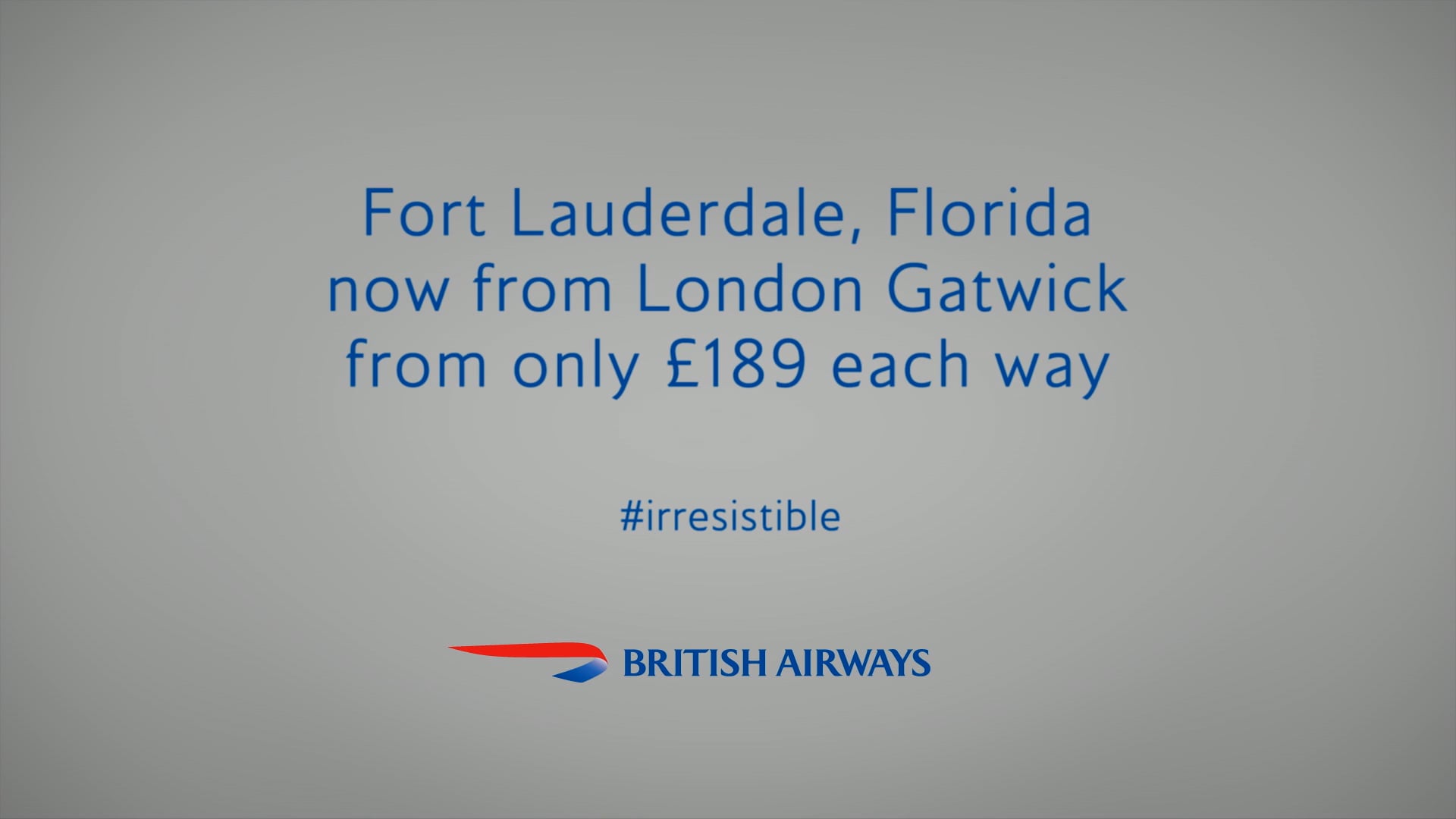 Digital Film Colourist | British Airways - Fort Lauderdale - Created by Hogarth Worldwide for Ogilvy