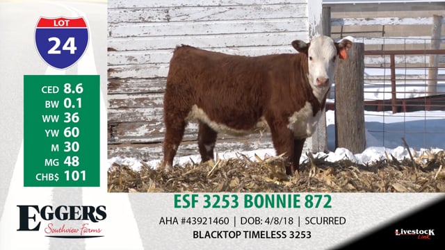 Lot #24 - ESF 3253 BONNIE 872