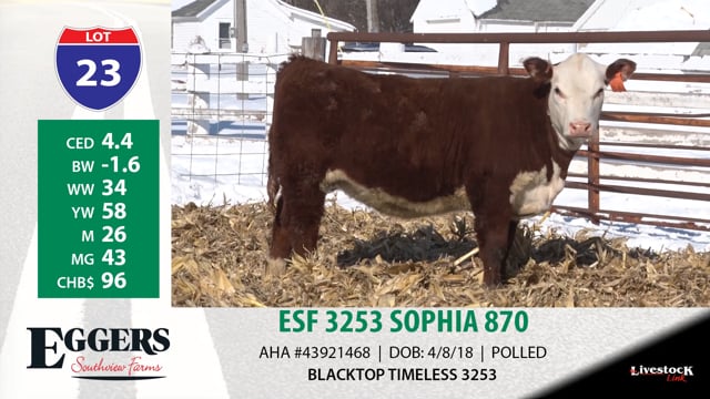 Lot #23 - ESF 3253 SOPHIA 870