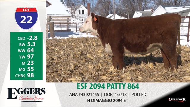 Lot #22 - ESF 2094 PATTY 864