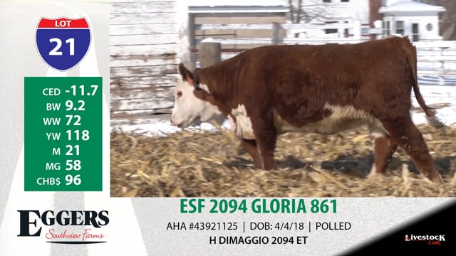 Lot #21 - ESF 2094 GLORIA 861